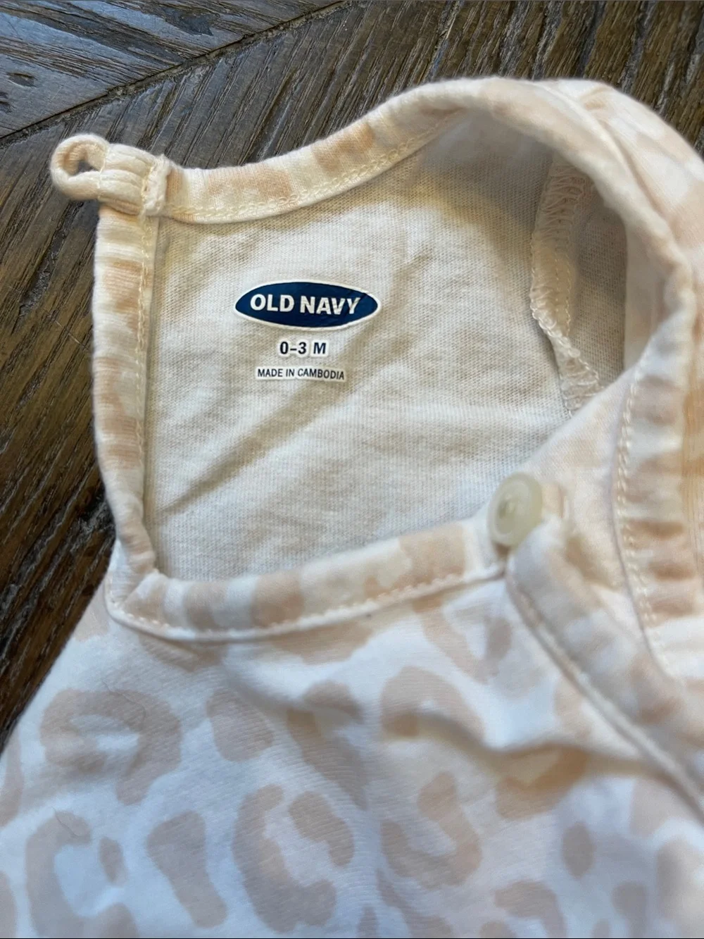 Old Navy Baby Neutral Leopard Print Jumpsuit